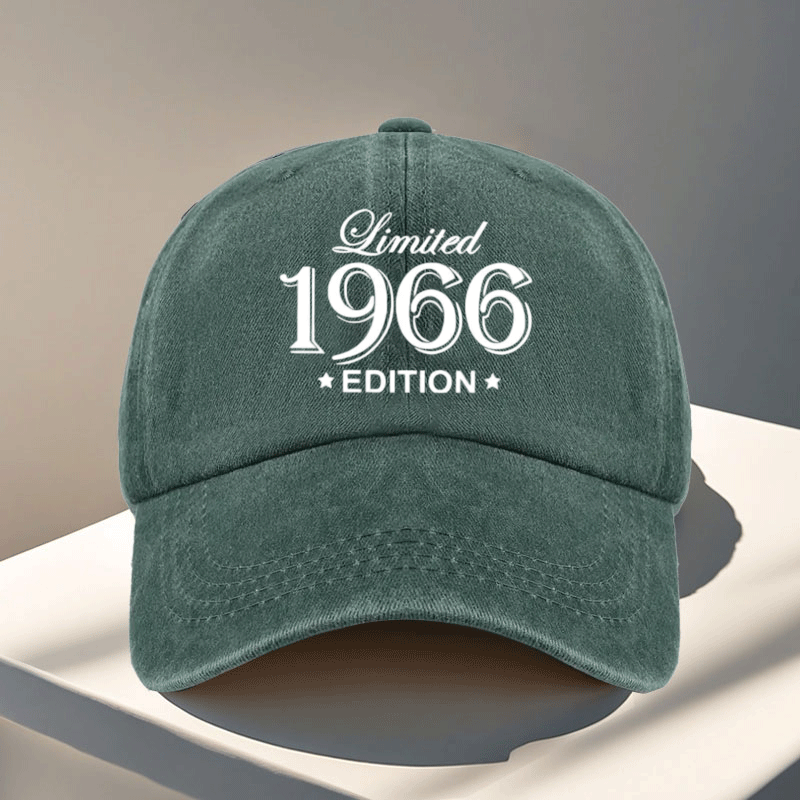 1pc Vintage 1966 Limited Edition Baseball Cap - Adjustable Snapback Retro 60s Design Suitable for Outdoor Sports, Cycling, Fishing, Hunting, Casual Wear - Lightweight Breathable Unisex Cap for Men & Women, Ideal Gift for Cycling, Fishing, Hunting