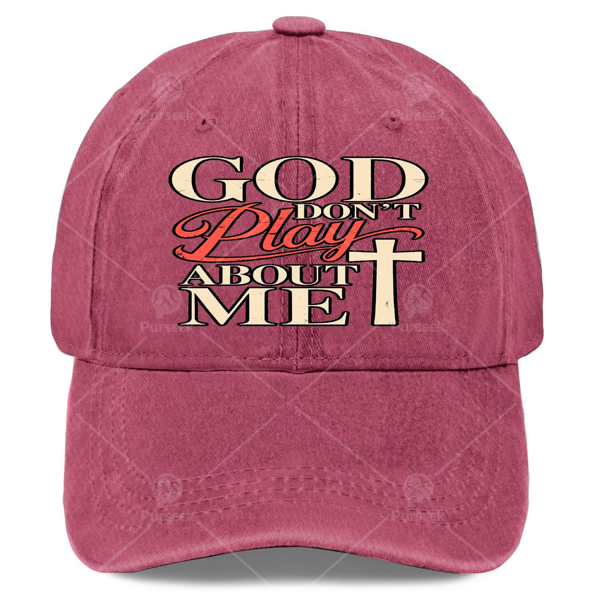 God Dont Play About Me Baseball Hat Unisex Fashion Washed Distressed Cap