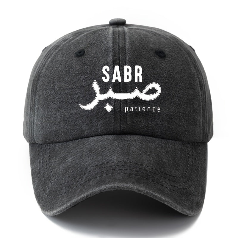 A Unisex Fashionable and Versatile Printed SABR Baseball Cap, Featuring a Classic Vintage Washed Outdoor Lightweight Curved Brim Design. Suitable for Outdoor Vacations, Travel, Camping, and Other Casual Occasions. Ideal for Festivals