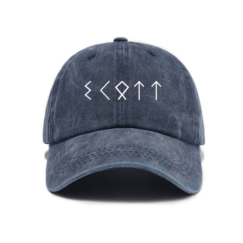 Washed Distressed Printed Baseball Cap Adult Trendy Easy Style Printed Distressed Hip-Hop Soft Top Baseball Cap Unisex Fashion Cap