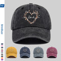Minimalist Heart-Pattern Printed Baseball Cap, Unisex Sun Hat, Available in Multiple Colors, Dad Hat, Comfortable And Lightweight Sun Hat, Washed Vintage Cap, American Street Skateboard Cap, Vintage Accessory, Exquisite Gift for Women