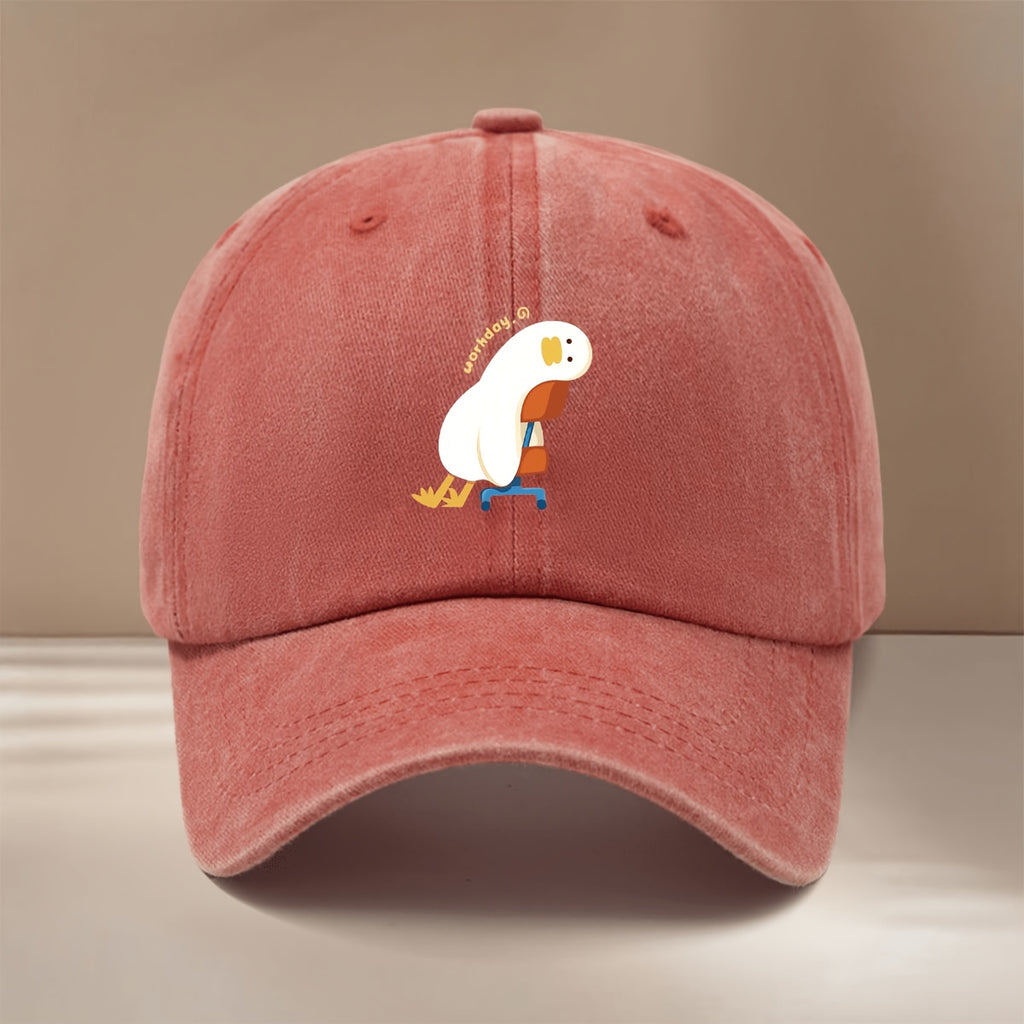 This Is a Baseball Cap Featuring a Design of a Lazy Duck for Work, Lightweight And Adjustable in Size, Suitable for Both Men And Women. It'S a Trendy And Casual Duckbill Hat Perfect for Outdoor Sports, Gatherings, And Camping