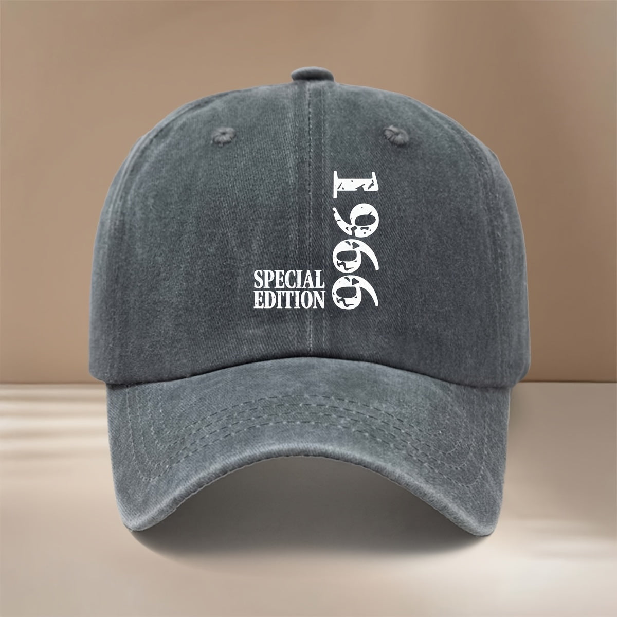 1966SPECIAL EDITION Letter Pattern Baseball Cap, Trendy Lightweight Hip-Hop Cap, Unisex, Adjustable Size, Curved Brim, Vintage Distressed Duckbill Cap, Washed Distressed Style, Soft Top Cap, Fashionable And Unique Casual Hat, Best Choice for Travel