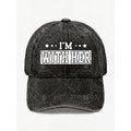 I'M with HER Vintage Baseball Cap for Men & Women - Retro Unisex Adjustable Cap with Iconic "I'M with HER" Print, Machine Washable, Suitable for Casual Streetwear, Gifts, Casual Attire