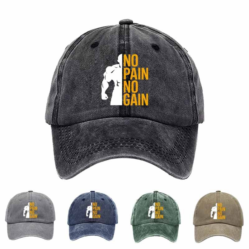 Sporty Fitness Baseball Cap with Strength Silhouette - Gym Training Hat, Textile Fabric, Hand Washable Suitable for Outdoor, Casual Wear, Fitness Centers, Teacher Gifts, Back-to-