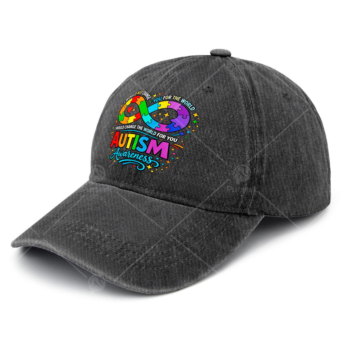 Autisms Awareness Infinitys Symbols Puzzle Neurodiversity Baseball Hat Unisex