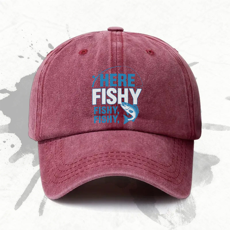 1P 1pc, Adjustable Baseball Cap with "fish" Design, Lightweight Printed Women's Hat, "fish" Trendy Men's Cap, an Ideal Gift for Weddings, Parties, and Birthdays.