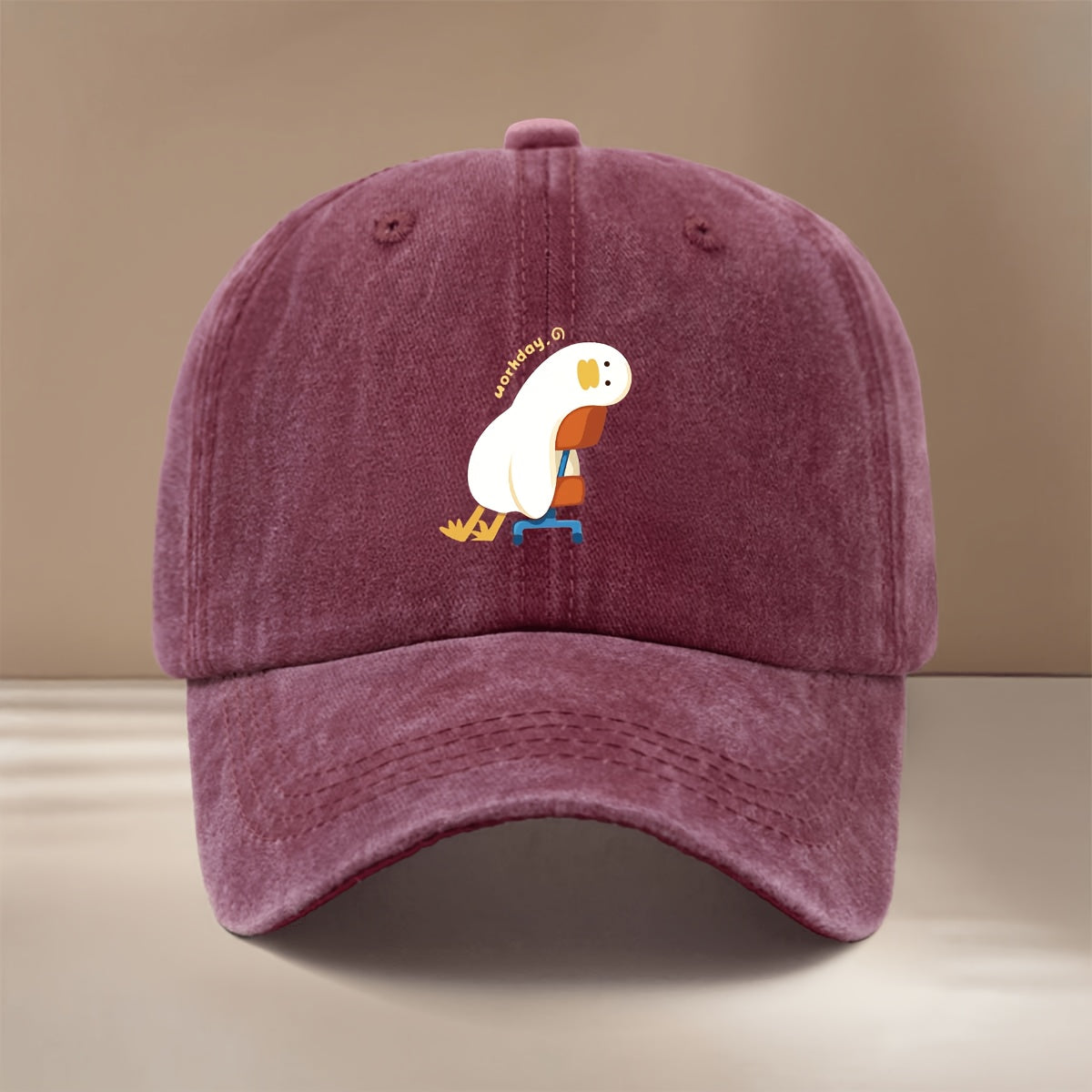 This Is a Baseball Cap Featuring a Design of a Lazy Duck for Work, Lightweight And Adjustable in Size, Suitable for Both Men And Women. It'S a Trendy And Casual Duckbill Hat Perfect for Outdoor Sports, Gatherings, And Camping