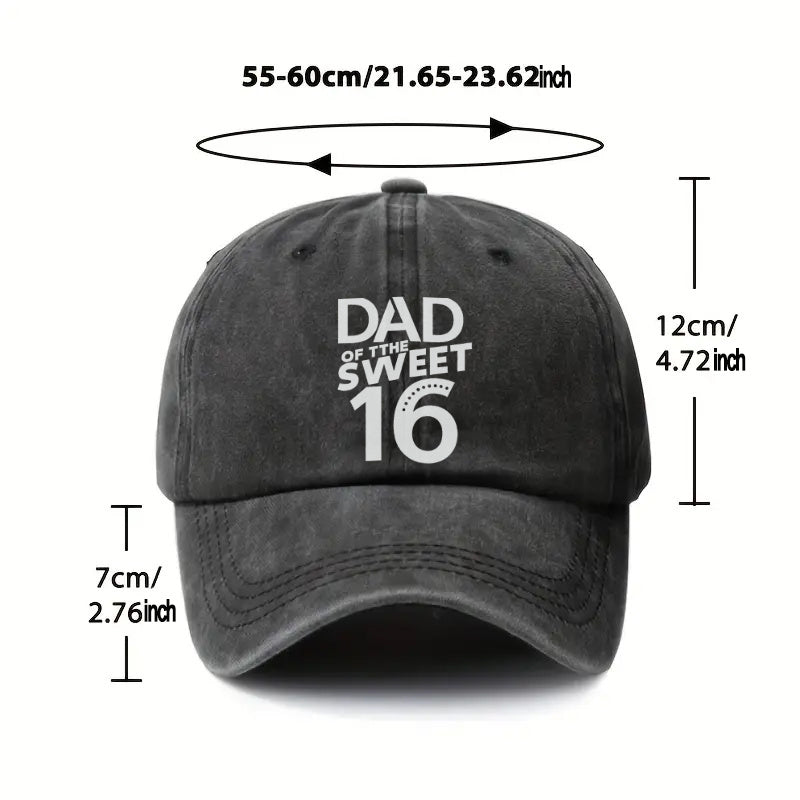 1P 1pc, "Dad" Adjustable Baseball Cap, Lightweight Printed Women's Hat, "trendy" Men's Fashion Cap, an Ideal Gift for Weddings, Parties, and Birthdays