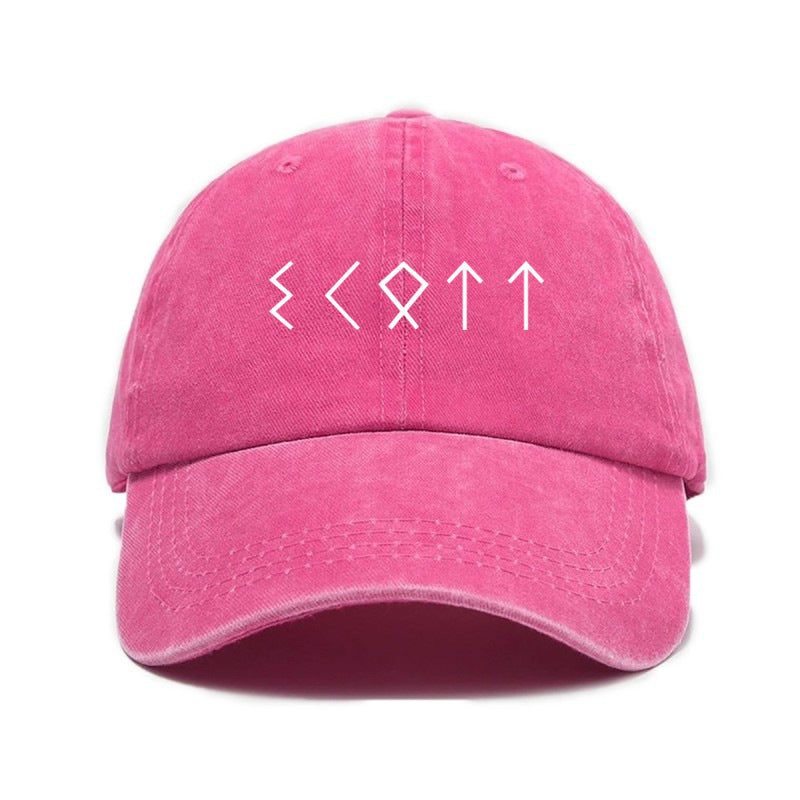 Washed Distressed Printed Baseball Cap Adult Trendy Easy Style Printed Distressed Hip-Hop Soft Top Baseball Cap Unisex Fashion Cap