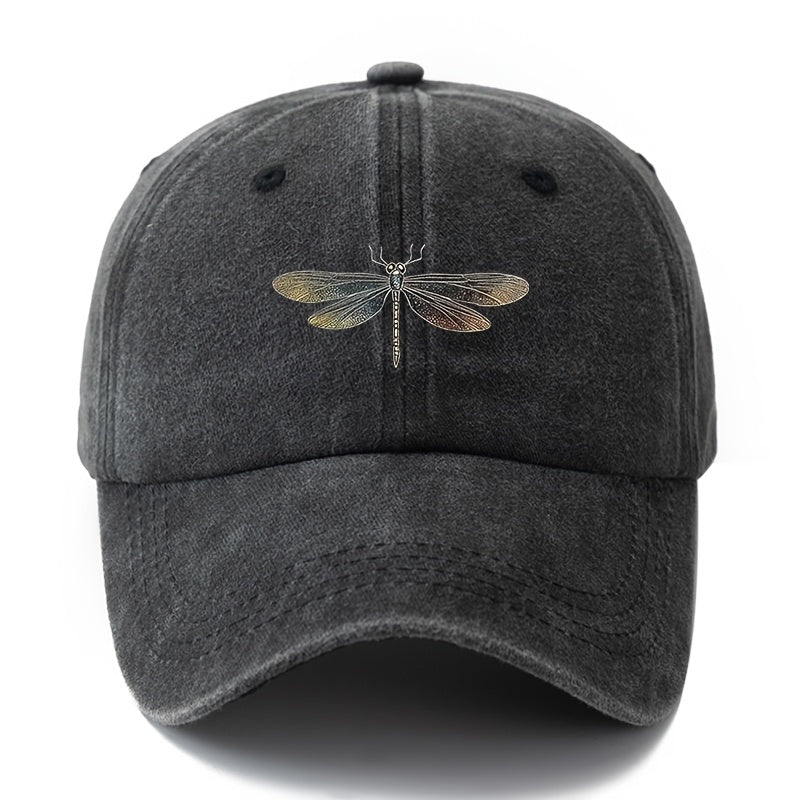 A Unisex Fashionable Baseball Cap with a Printed Dragonfly Pattern, a Trendy Curved-brim Hat for Outdoor Activities and Sun, an Adjustable-size Outdoor Vacation, Travel, Camping, and Leisure Snapback Cap, and a Preferred Gift Baseball Cap