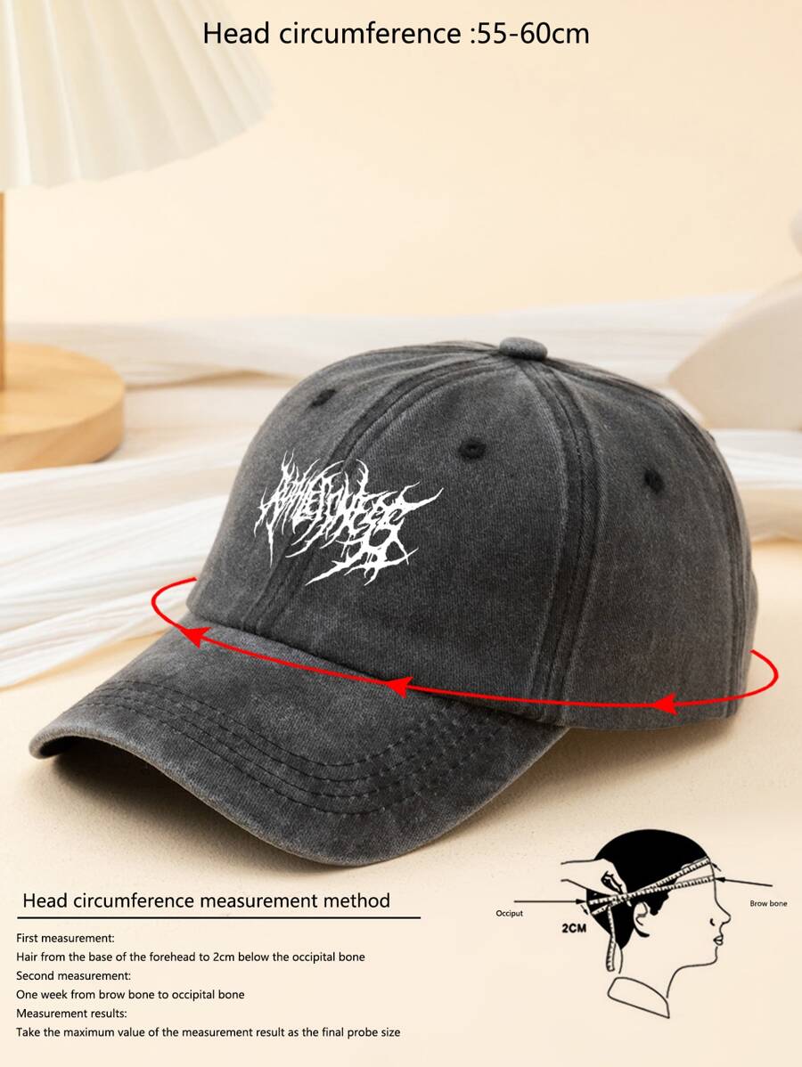 MAKEFGE 1 Stück Unisex Lässig Mode CALIFORNIA bestickte, verwaschene UV-Schutz verstellbare weiche Baseballkappe für den Outdoor-Gebrauch, passend für tägliches Outfit und Halloween