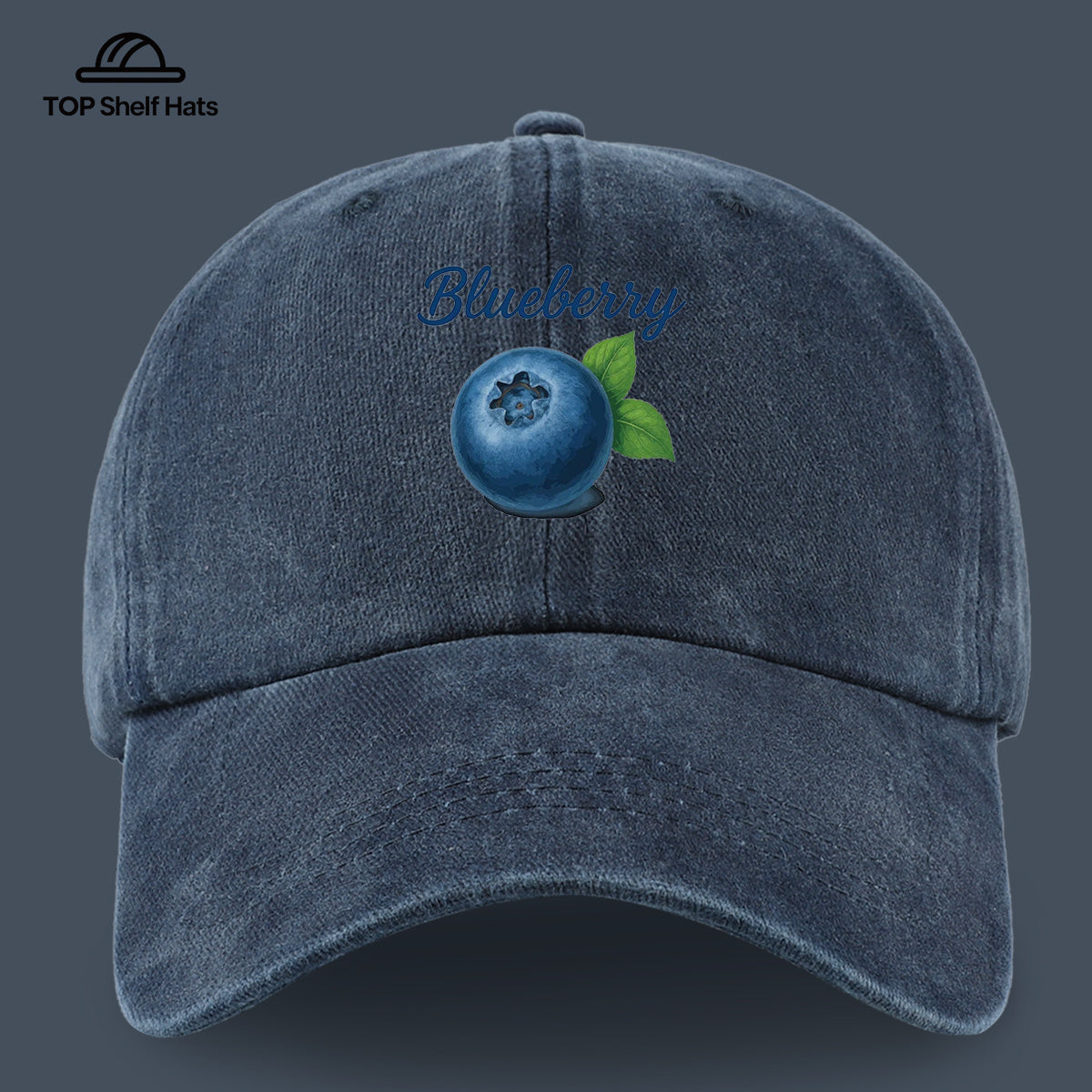 1pc Blueberry-Themed Realistic Fruit Print Baseball Cap, Comfortable And Breathable Sun Hat, Fashionable Easy And Aesthetic Unisex Baseball Cap, Adjustable Size, Trucker Cap, Beach Vacation Hat, Suitable for Outdoor Picnics, Camping, Shopping