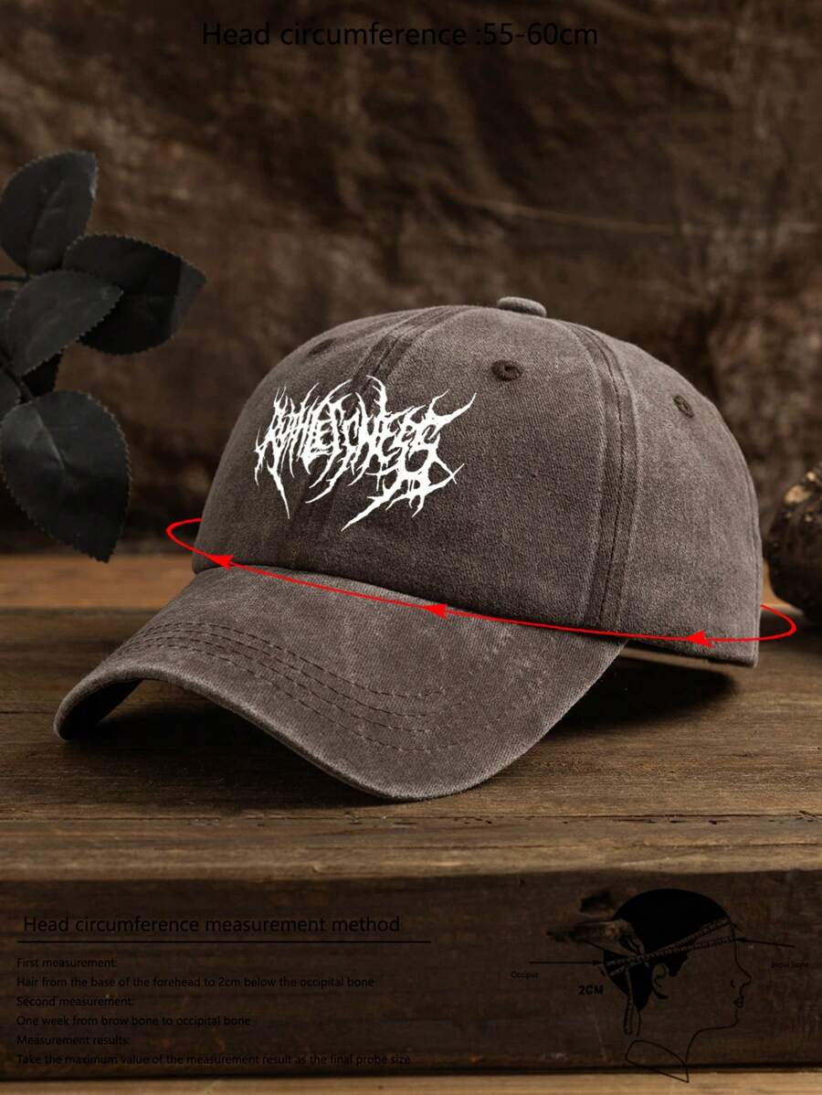 MAKEFGE 1 Stück Unisex Lässig Mode CALIFORNIA bestickte, verwaschene UV-Schutz verstellbare weiche Baseballkappe für den Outdoor-Gebrauch, passend für tägliches Outfit und Halloween