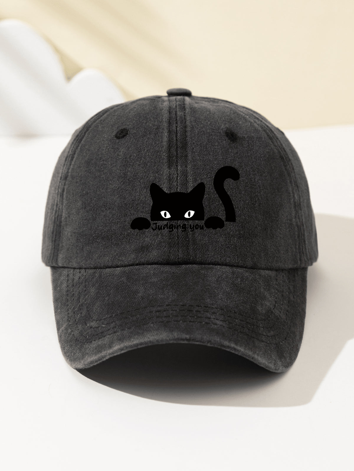 1 Stück Damen Baseball Kappe mit Katzen-Motiv, modischer, atmungsaktiver und vielseitiger Sonnenhut mit verstellbarem Umfang, süßes Tiermuster, geeignet für tägliche Fahrten, Studium, Arbeit, Treffen, Outdoor-Sport, Camping, Urlaub, Paar-Geschenk