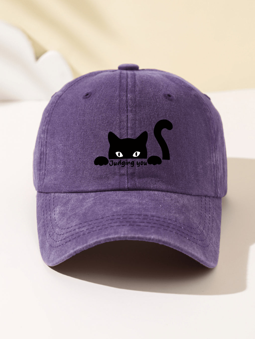1 Stück Damen Baseball Kappe mit Katzen-Motiv, modischer, atmungsaktiver und vielseitiger Sonnenhut mit verstellbarem Umfang, süßes Tiermuster, geeignet für tägliche Fahrten, Studium, Arbeit, Treffen, Outdoor-Sport, Camping, Urlaub, Paar-Geschenk