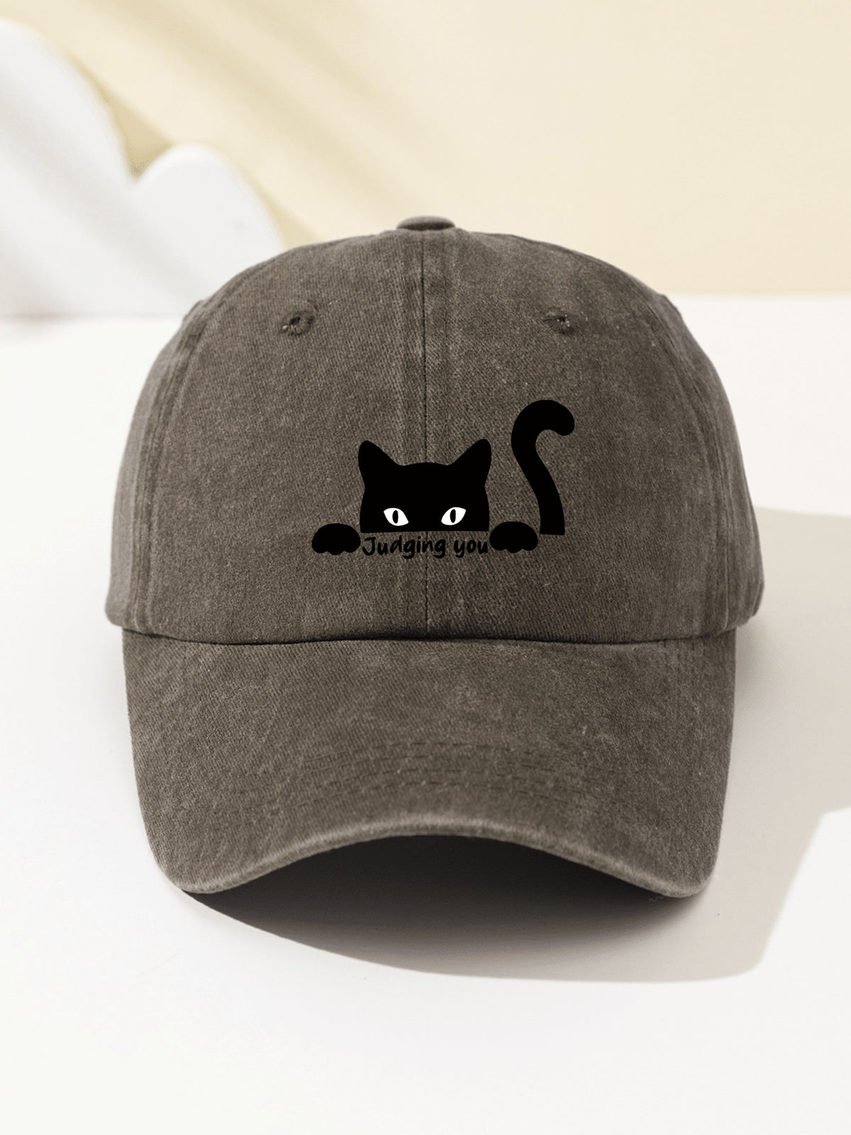 1 Stück Damen Baseball Kappe mit Katzen-Motiv, modischer, atmungsaktiver und vielseitiger Sonnenhut mit verstellbarem Umfang, süßes Tiermuster, geeignet für tägliche Fahrten, Studium, Arbeit, Treffen, Outdoor-Sport, Camping, Urlaub, Paar-Geschenk