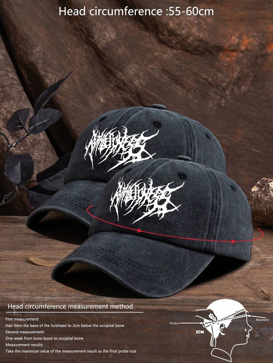 MAKEFGE 1 Stück Unisex Lässig Mode CALIFORNIA bestickte, verwaschene UV-Schutz verstellbare weiche Baseballkappe für den Outdoor-Gebrauch, passend für tägliches Outfit und Halloween