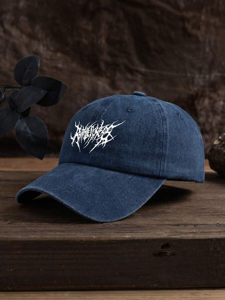 MAKEFGE 1 Stück Unisex Lässig Mode CALIFORNIA bestickte, verwaschene UV-Schutz verstellbare weiche Baseballkappe für den Outdoor-Gebrauch, passend für tägliches Outfit und Halloween