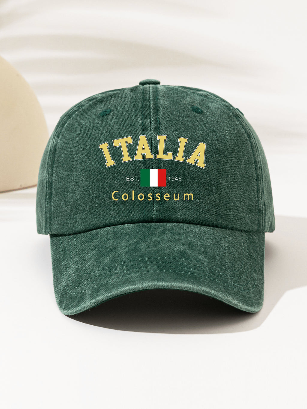 1 Stück vintage gewaschene Brasilien Sternen Muster Sommer UV-Schutz Baseballkappe, retro Hipster Hip-Hop gebogener Schirm Hut, verstellbare Unisex Sonnenschirmmütze