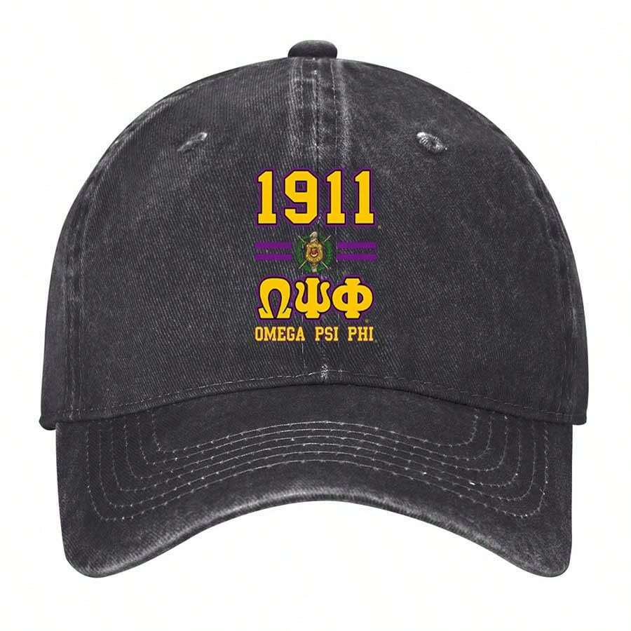 Omega Psi Phi Fraternity, Incorporated Anniversary Poster Vintage Washed Baseball Cap