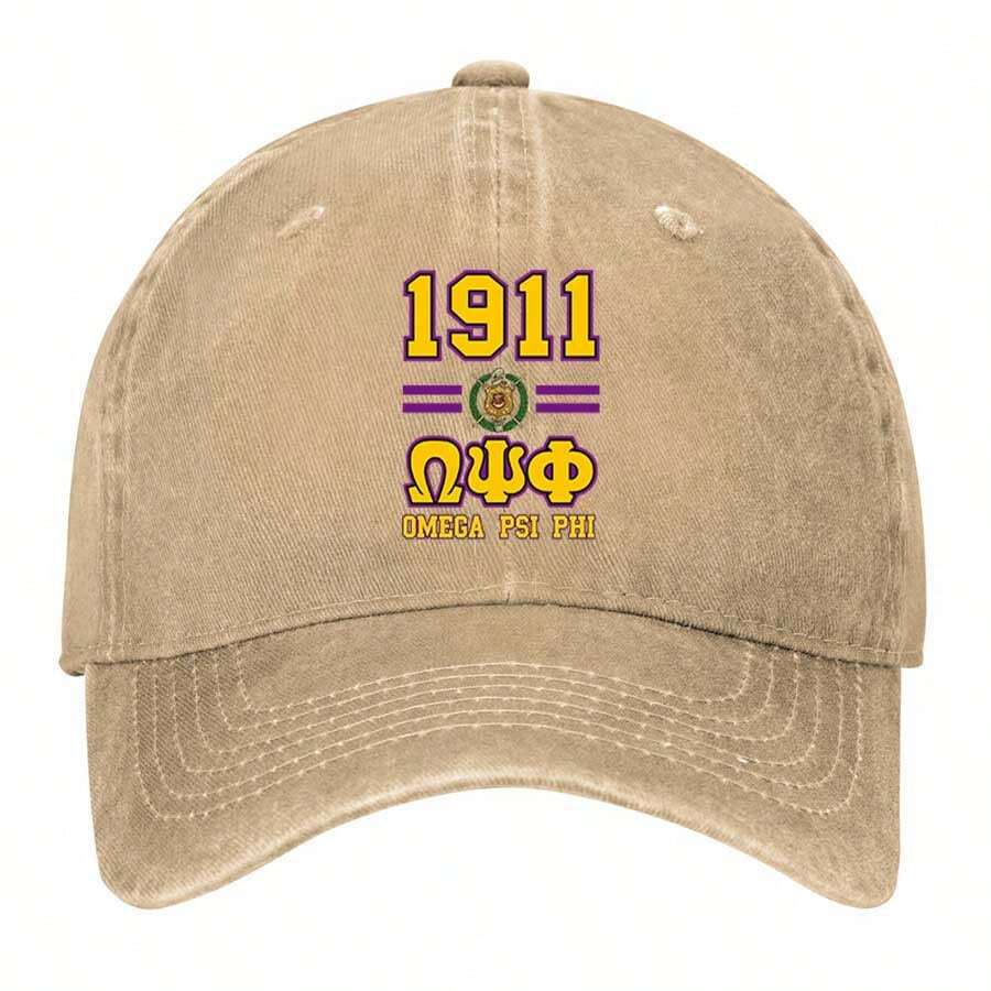 Omega Psi Phi Fraternity, Incorporated Anniversary Poster Vintage Washed Baseball Cap