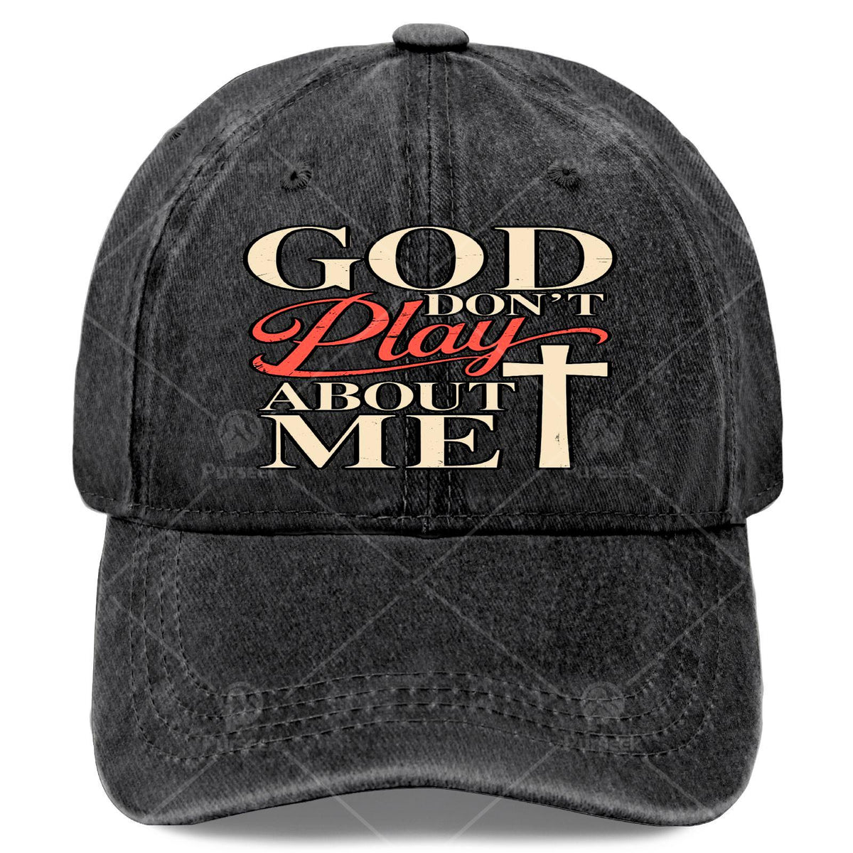 God Dont Play About Me Baseball Hat Unisex Fashion Washed Distressed Cap