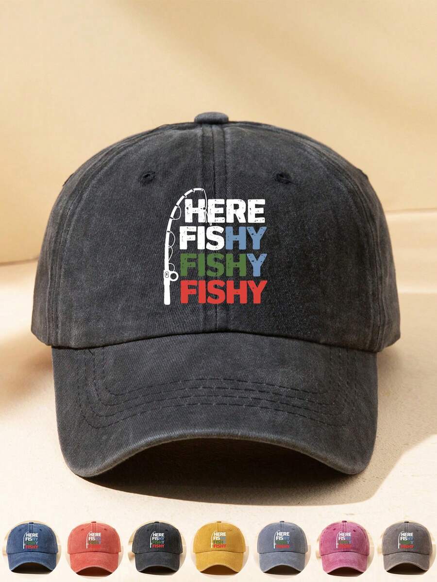 MAKEFGE 1 Stück Unisex Lässig Mode CALIFORNIA bestickte, verwaschene UV-Schutz verstellbare weiche Baseballkappe für den Outdoor-Gebrauch, passend für tägliches Outfit und Halloween