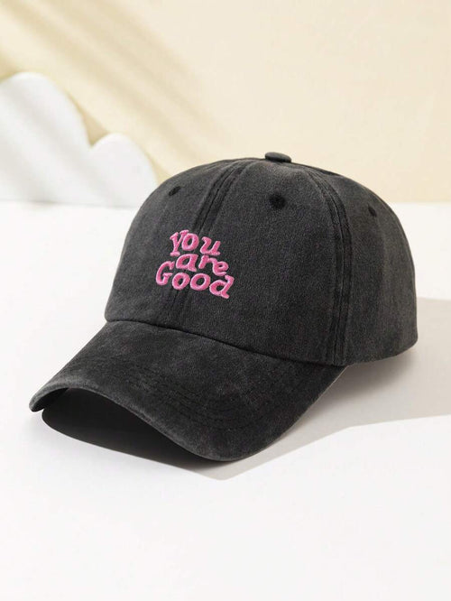 1 Stück Damen "Gottes Liebling" bestickte weiche Baseball Kappe, schmeichelhaft, verstellbare Größe, lässiger Stil, modisch für tägliche Fahrten, Strand, Outdoor-Sport, Wandern, Sommer, Hut