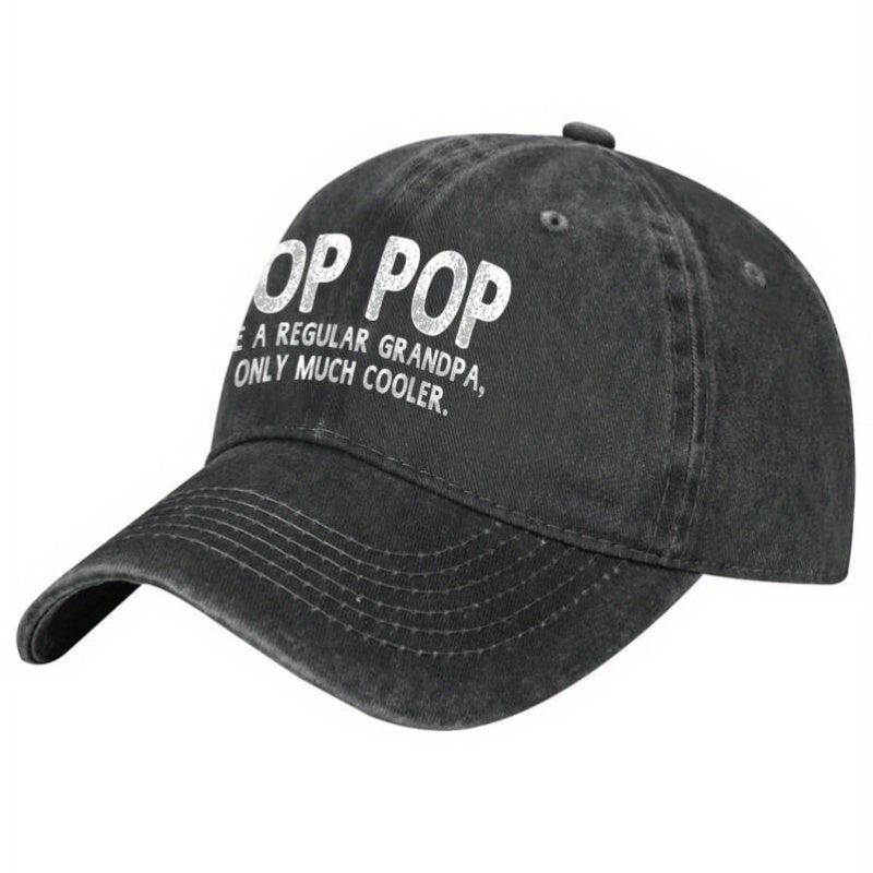 Funny "Grandpa" Definition Creative Baseball Cap- Vintage Y2K Style Unisex Snapback Cap, Humorous Grandpa Pattern, Machine Washable Casual Streetwear Accessory, Suitable for Men