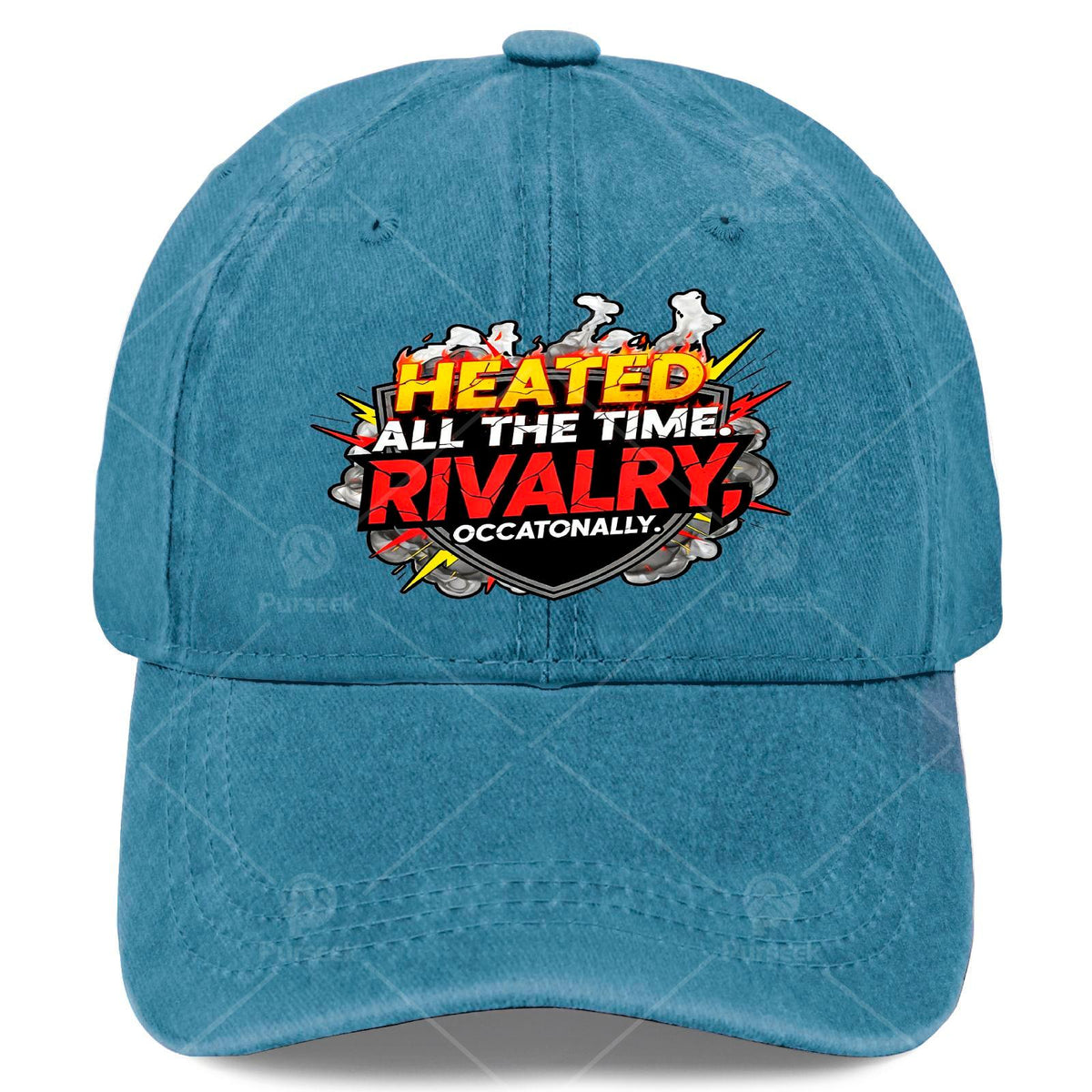 Funny Heated All The Time Rivalry Occasionally Quote Baseball Hat Unisex