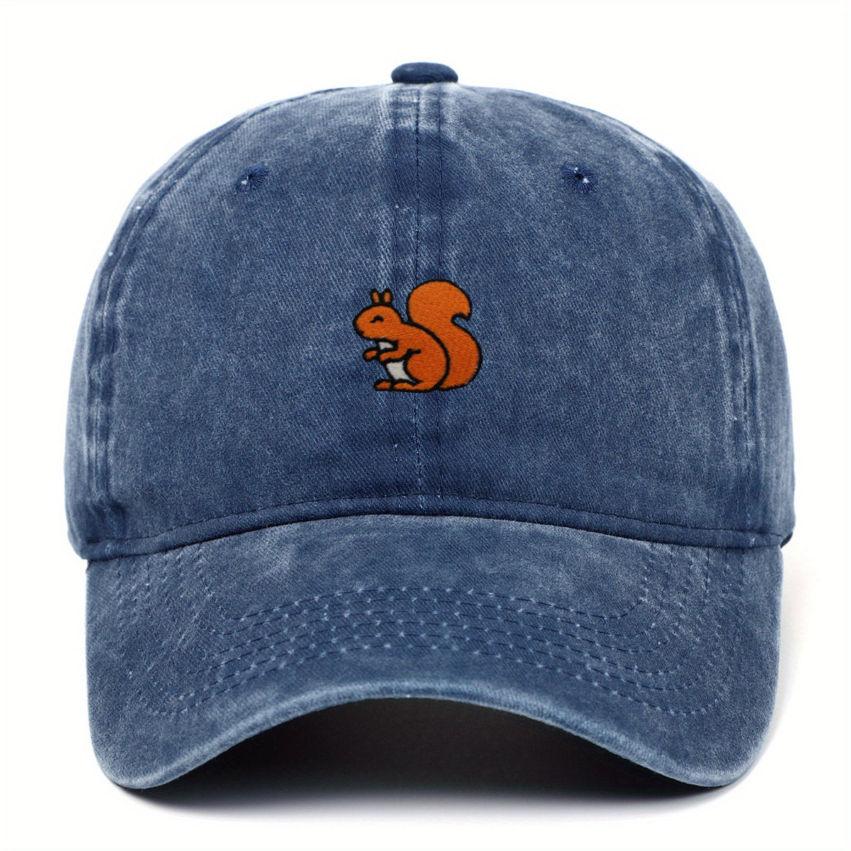 1 Adorable Squirrel Lightweight Baseball Hat - Stylish Trendy Urban Cap Retro Design Adjustable Baseball Hat Available in Various Colors Unisex Outdoor Sports Hat