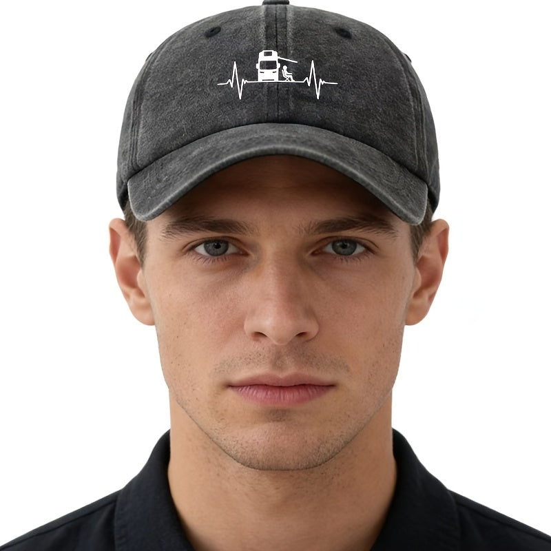 A Stylish And Versatile Printed Baseball Cap Suitable for Both Men And Women, Featuring a Classic Retro Washed Design. This Lightweight Outdoor Cap Is Perfect for Truck Drivers And Is Ideal for Casual Occasions Such As Outdoor Vacations, Camping