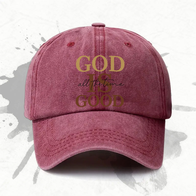 1P 1pc, "Good Times" Adjustable Baseball Cap, Lightweight Printed Women's Hat, "Fashion Casual" Men's Trendy Cap, an Ideal Gift for Weddings, Parties, and Birthdays