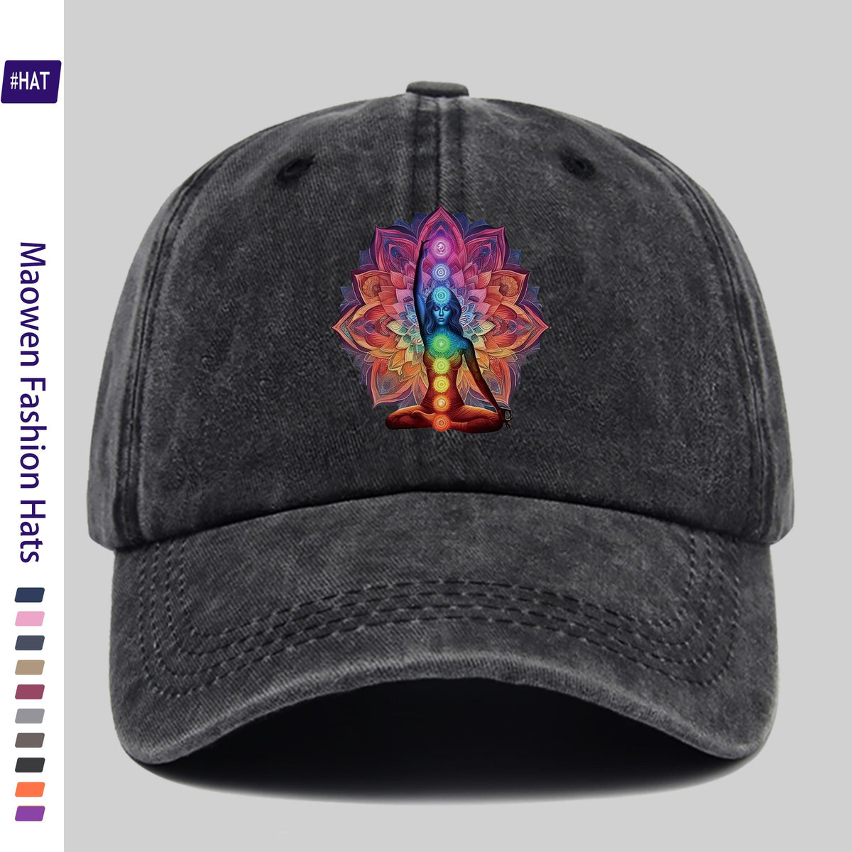 1pc Washable Baseball Cap, with a for Lotus Yoga Angel Meditation Pattern Printed Design, New Autumn and Winter Vintage Baseball Cap, Unisex, Adjustable, Lightweight Outdoor Cap, Suitable for All Seasons, Ideal for Travel and Leisure, Suitable for Sp