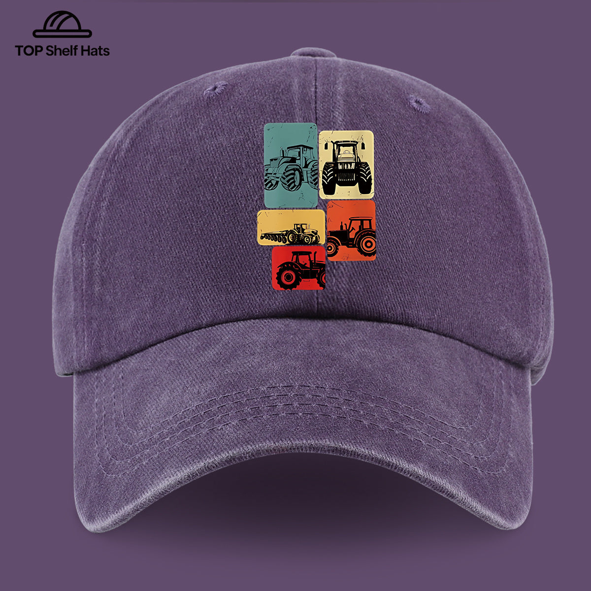 1pc 1pcs Vintage Tractor Print Baseball Cap - Adjustable Unisex & Suitable for Outdoor Sports, Fishing, Beach Vacations - Lightweight Breathable Retro Tractor Hat for Men & Women, Ideal, Easter, Daily Wear