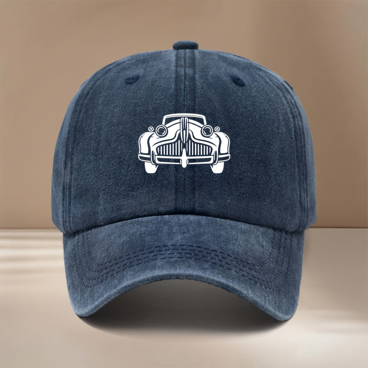 A Stylish Baseball Cap Featuring a Vintage Car Design, Suitable for Both Men And Women. This Comfortable And Lightweight Curved-Brim Hat Is Perfect for Gatherings And Camping