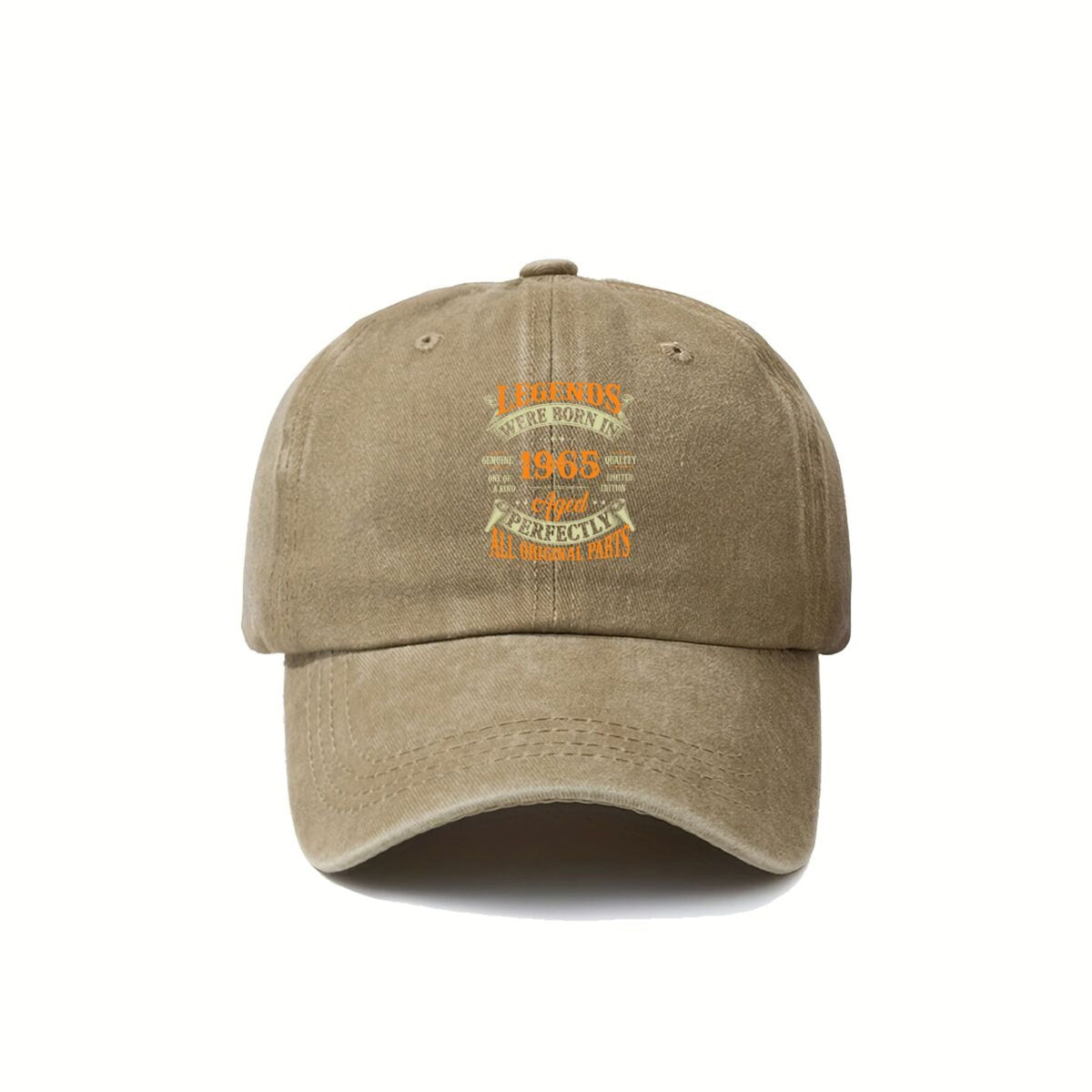 1965s Born Vintage Washed Distressed Baseball Cap - Adjustable Retro Unisex Golf & Outdoor Hat, Lightweight Breathable Suitable for Men & Women, Machine Washable with Iconic 1965s