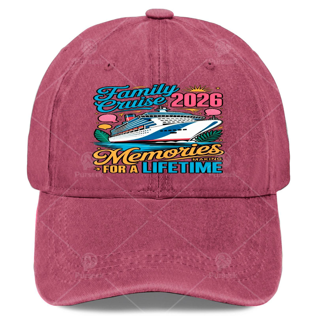 2026 Family Outing Vacation Memories Monochrome Washed Fun Baseball- Unisex