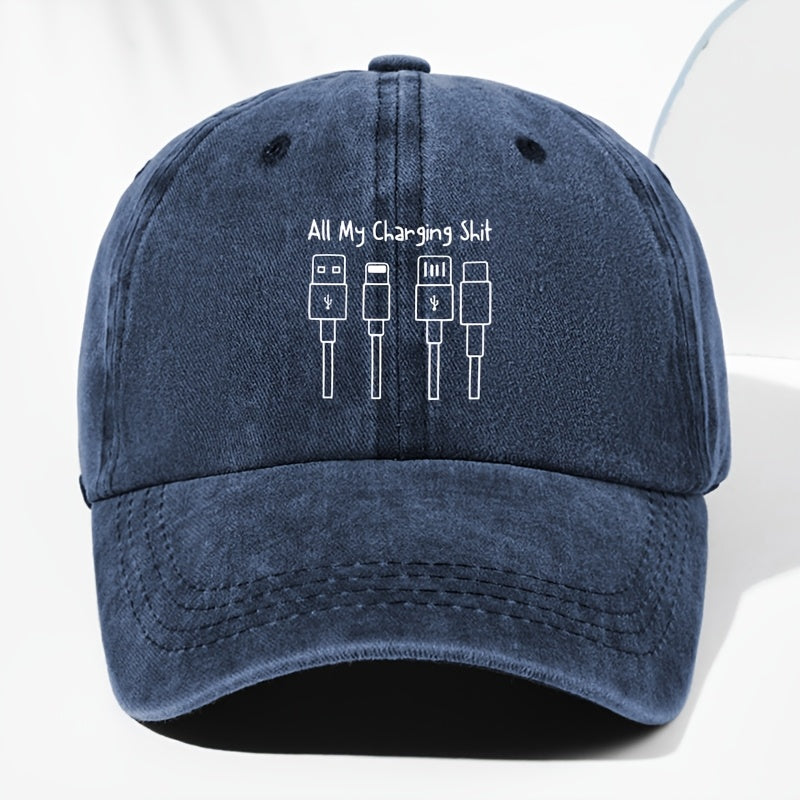 A Stylish Unisex Printed Washed Vintage Baseball Cap, Suitable for Sun, Outdoor Wear, and Daily Use, and Appropriate for All Seasons