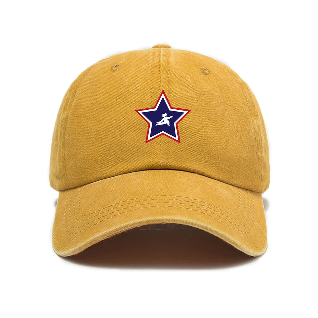 1 Washed Distressed Printed Baseball Cap for Adults, Versatile Five-Pointed Star Print Washed Distressed Soft Top Sun Baseball Cap, Unisex Fashion Baseball Cap