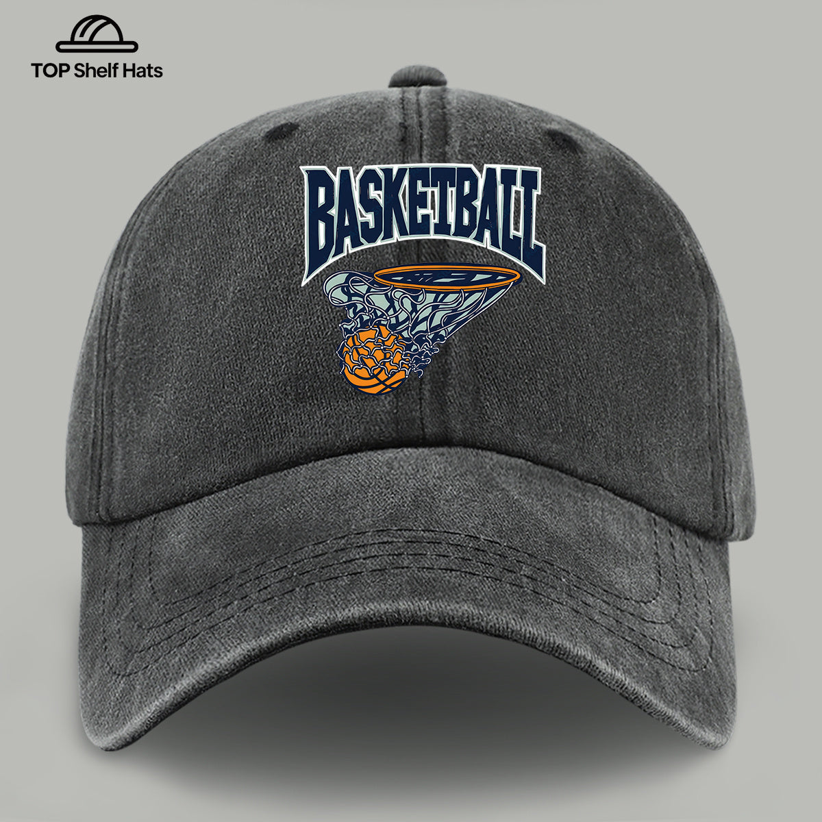 1pc American Retro Basketball Pattern Design Printed Baseball Cap, Lightweight Comfortable Breathable Adjustable Size, Black PAPA Truck Driver Retro Dad Hat, Mom Beach Vacation Sun Hat, Youth Couple Outdoor Skate Hat