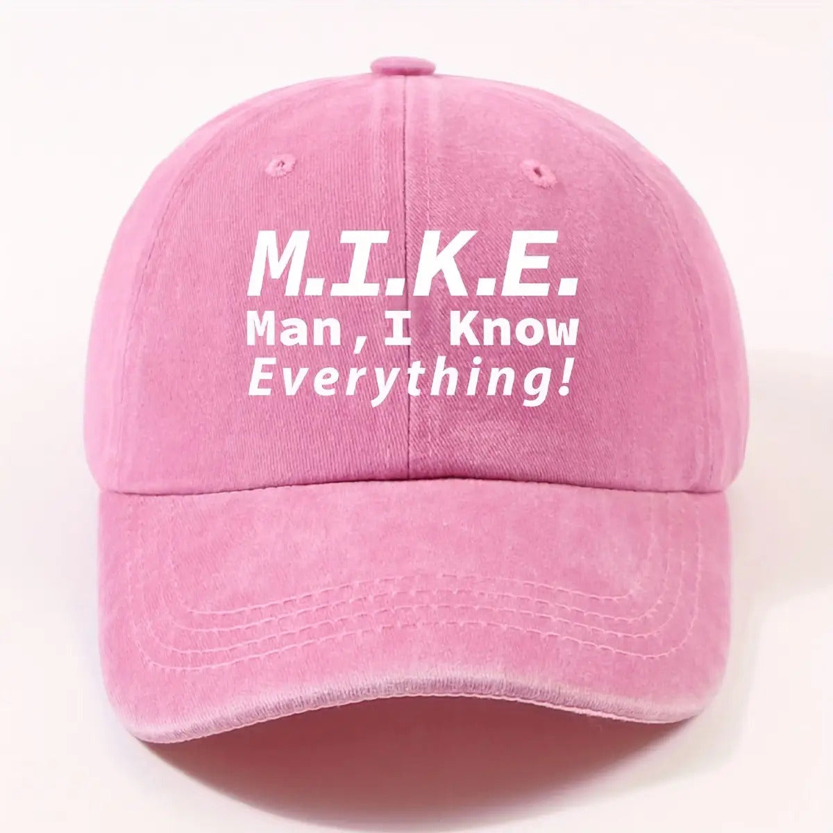1 Fashion Motto Maniknoweverything Heat Pressed Baseball Cap Unisex Outdoor Casual Vintage Duckbill Cap Cycling Easy Cap