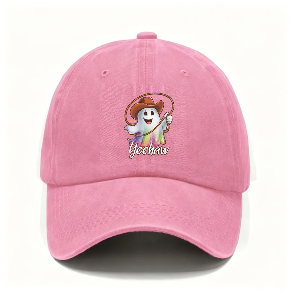 Cute Cowboy Ghost Print Baseball Cap, Fashionable And Trendy, Unisex And Adjustable, Suitable for Halloween Street Casual Wear