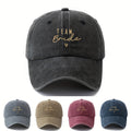 "TEAM Bride" Embroidered Baseball Cap - Stylish Black, Olive Green, Pink, And Navy Blue Options, Casual & Outdoor Lightweight Trucker Hat with Adjustable Snapback, Casual Headwear | Embroidered Design | Lightweight