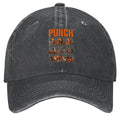 2026 Latest Model: A Baseball Cap That Makes Your Face Look Smaller, American Retro Style, Couple'S Matching Hat, Men'S Heavyweight Baseball Cap with Boxing Monkey Print - Suitable for K-Pop And Rock Fans, Unisex, Washed And Distressed