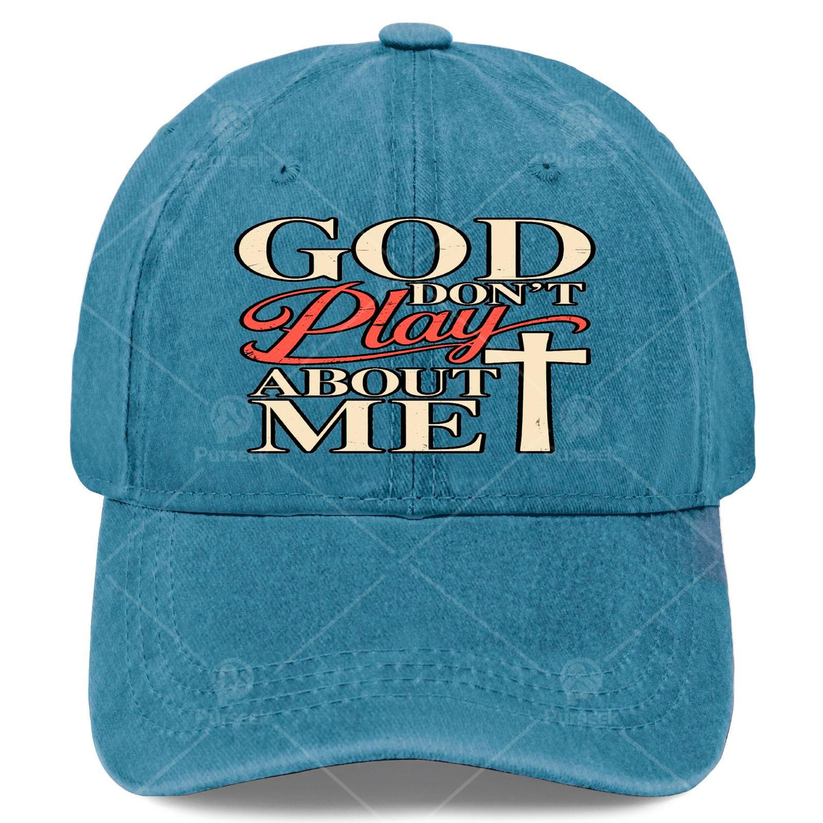 God Dont Play About Me Baseball Hat Unisex Fashion Washed Distressed Cap