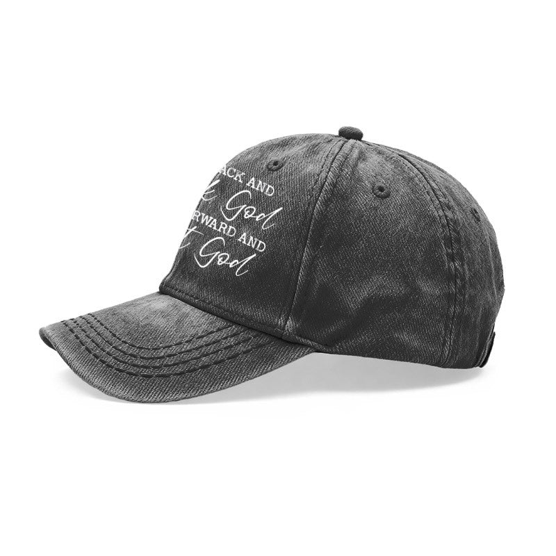 1pc Vintage Washed Unisex Baseball Suitable for Outdoor & Casual Wear, Adjustable Faith Quote Religious with Verse Design, Gift for Men & Women, Prayer for Church, Daily Wear, Printed Design
