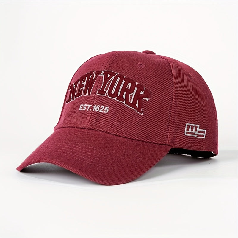 1 Embroidered NEW YORK Faux Green Baseball Cap Unisex Truck Hat Breathable Adjustable Golf Hat Women'S Summer Fashion Curved Brim Hat Men'S Y2K Couple Hat