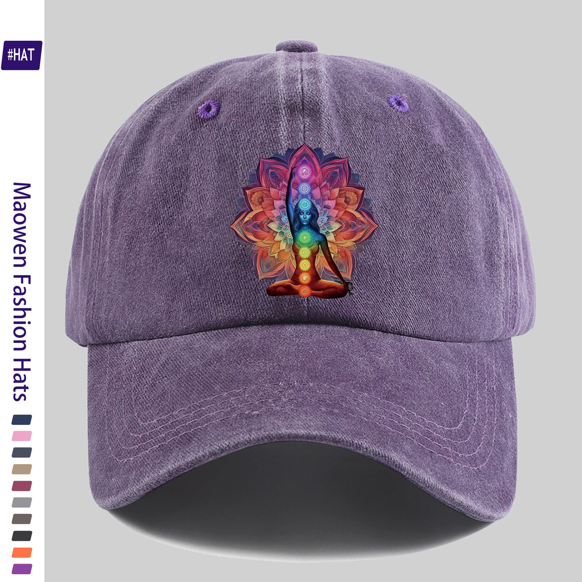 1pc Washable Baseball Cap, with a for Lotus Yoga Angel Meditation Pattern Printed Design, New Autumn and Winter Vintage Baseball Cap, Unisex, Adjustable, Lightweight Outdoor Cap, Suitable for All Seasons, Ideal for Travel and Leisure, Suitable for Sp